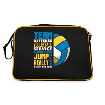 Volleyball Team Jump Defense Game - Retro Bag - black/gold - Back