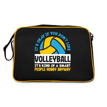 Volleyball is for clever minds, you say - Retro Bag - black/gold - Back