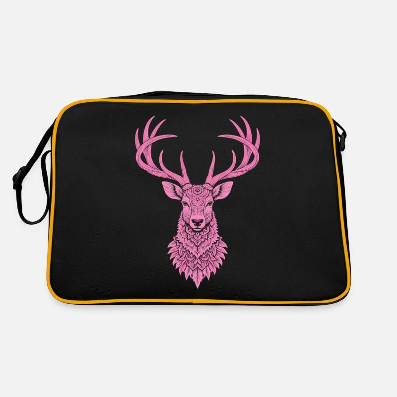 Mandala Deer Deer Mystical Madalas Retro Bag