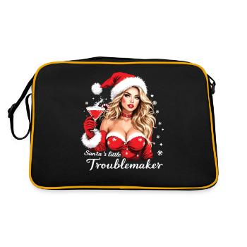 Santa's Little Troublemaker Christmas Hat - Retro Bag - black/gold - Back
