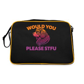 Roi Charles Cavalier : taisez-vous - Sac Retro - noir/or - Dos
