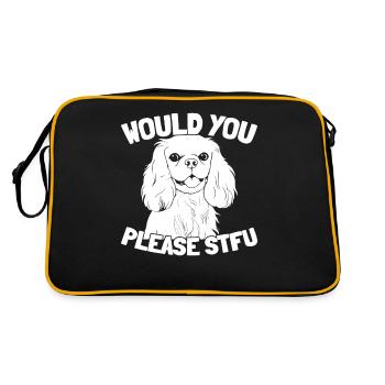 Roi Charles Cavalier : taisez-vous - Sac Retro - noir/or - Dos