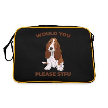 Bassett Dog Stfu Would You Please Shut Up - Retro Bag - black/gold - Back