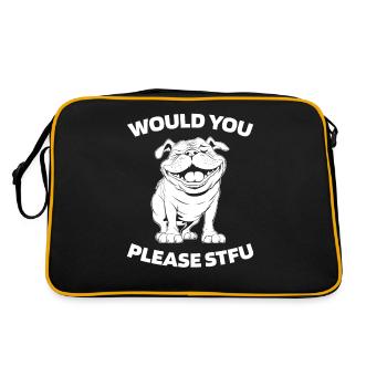 Bulldog Stfu Would You Please Shut Up - Retro Bag - black/gold - Back