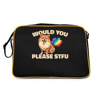 Pomeranian Stfu Would You Please Shut Up - Retro Bag - black/gold - Back