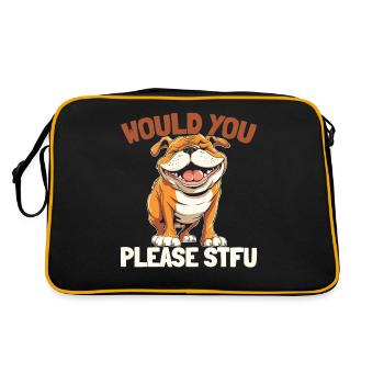 Bulldog Stfu Would You Please Shut Up - Retro Bag - black/gold - Back