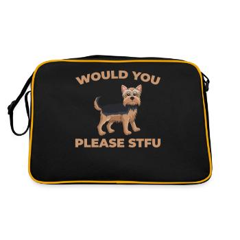 Yorkshire Terrier Stfu Would You Please Shut Up - Retro Bag - black/gold - Back
