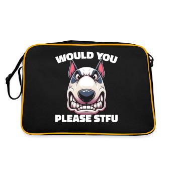 Bull Terrier Stfu Would You Please Shut Up - Retro Bag - black/gold - Back