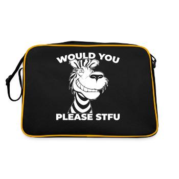 Zebra Stfu Would You Please Shut Up - Retro Bag - black/gold - Back