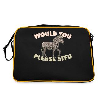 Zebra Stfu Would You Please Shut Up - Retro Bag - black/gold - Back