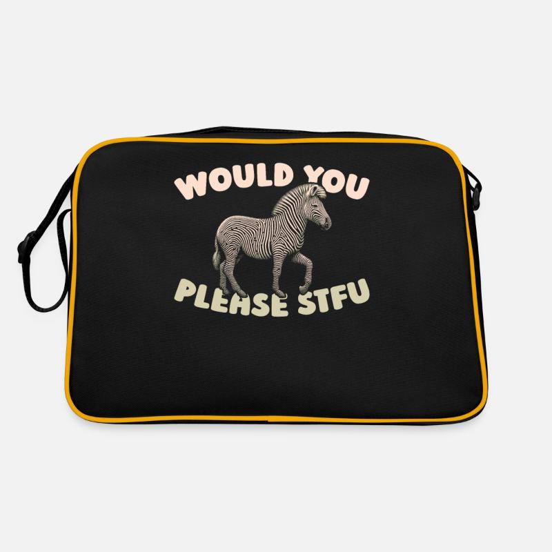 Zebra Stfu Would You Please Shut Up Retro Bag