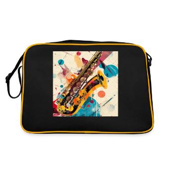 Saxophone - Sac Retro - noir/or - Dos