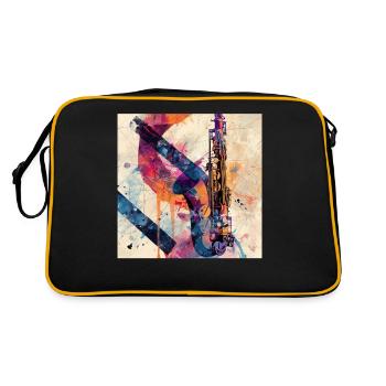 Saxophone - Sac Retro - noir/or - Dos