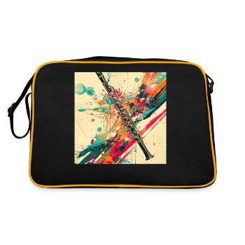Flûte traversière - Sac Retro - noir/or - Dos