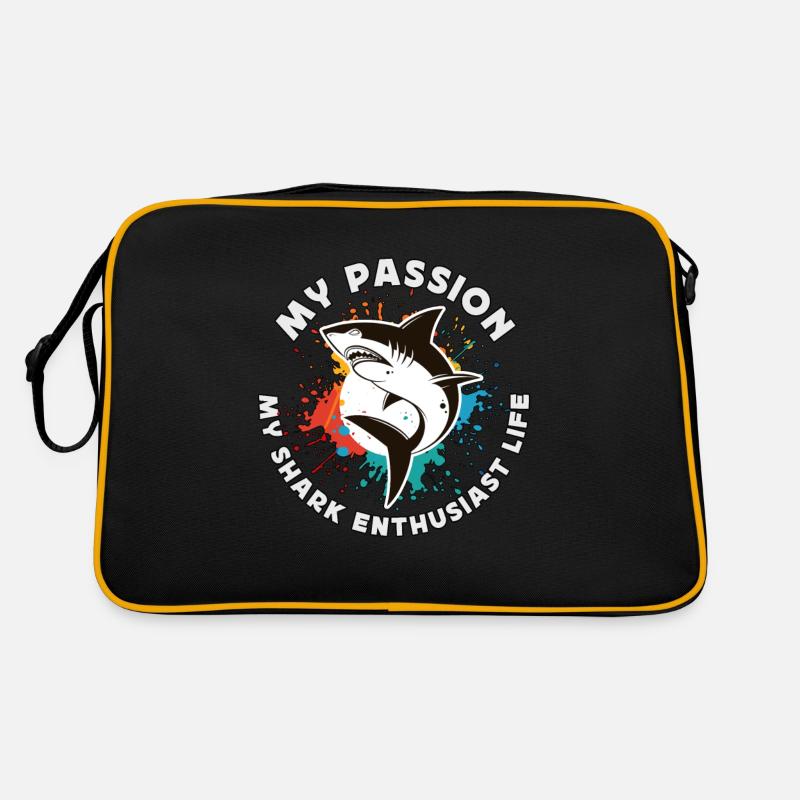 Passionné de requins, ma passion, mon biologiste marin Sac Retro