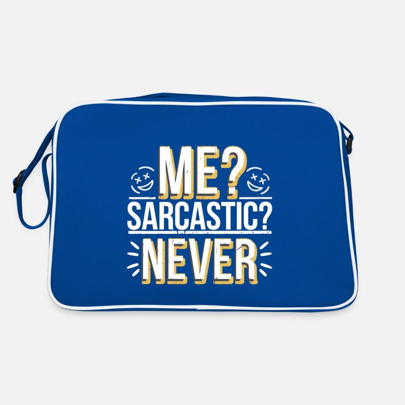 Me Sarcastic Never 6 Retro Tasche