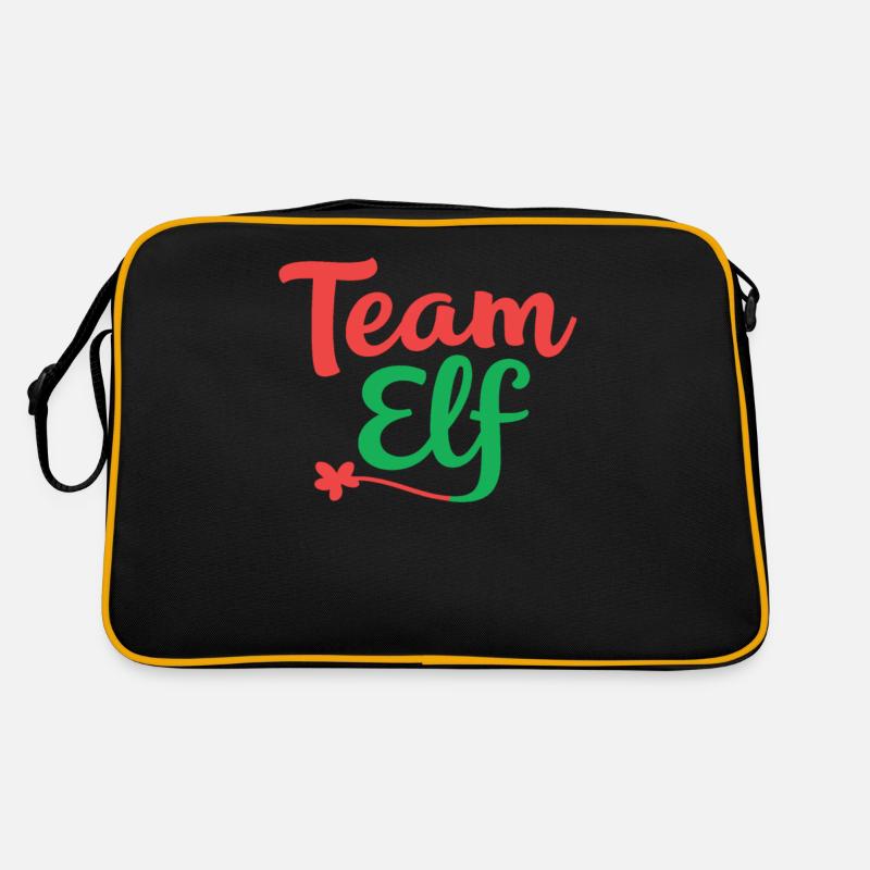 Équipe Elfe Onze Elfes Elfes Noël Onze Noël Sac Retro