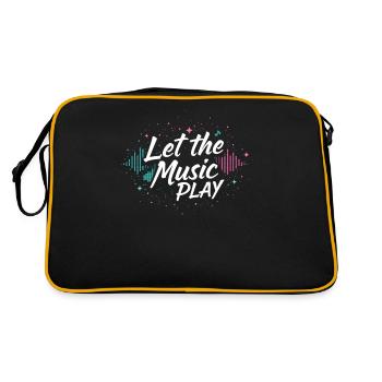 Techno Let The Music Play Techno Techno Musik - Sac Retro - noir/or - Dos