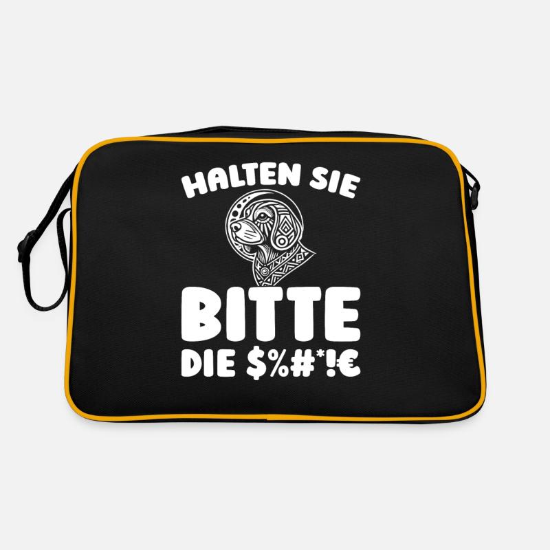 Beagle Halten Sie Bitte Die Fresse Retro Tasche