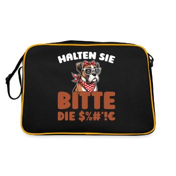 Boxer Chien Boxer Allemand - Sac Retro - noir/or - Dos
