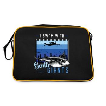 Raies manta J’ai nagé avec de doux géants Plongée sous-marine - Sac Retro - noir/or - Dos