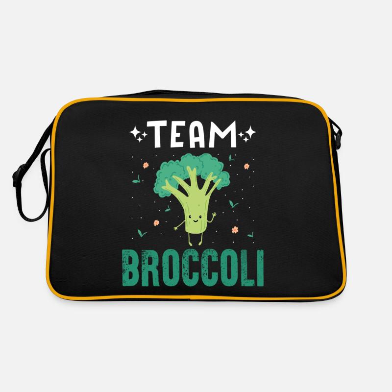 Team Broccoli - Retro Tasche - Schwarz/Gold