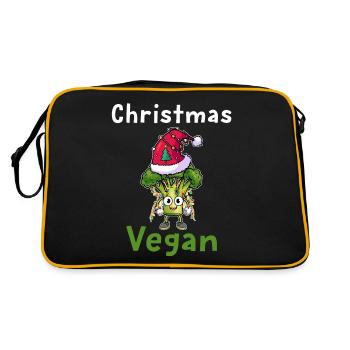 Christmas Broccoli - Retro Bag - black/gold - Back