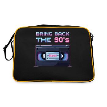 Bring Back the 90's Retro Boombox 90er Jahre - Retro Tasche - Schwarz/Gold - Hinten