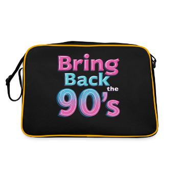 Bring Back the 90's Retro Boombox 90er Jahre - Retro Tasche - Schwarz/Gold - Hinten