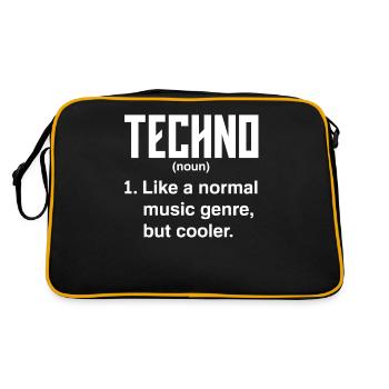 Techno Lover Définition : Genre musical cool - Sac Retro - noir/or - Dos