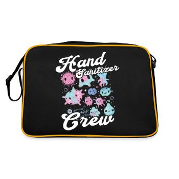 Désinfectant pour les mains Lavage des mains - Sac Retro - noir/or - Dos