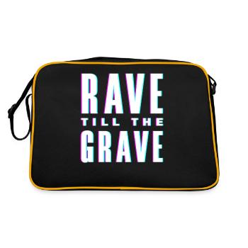 Amateur de techno Rave jusqu’à la tombe - Sac Retro - noir/or - Dos