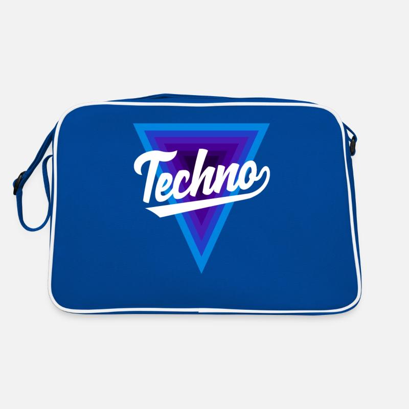 Techno Liebhaber Dreiecks-Design Retro Tasche