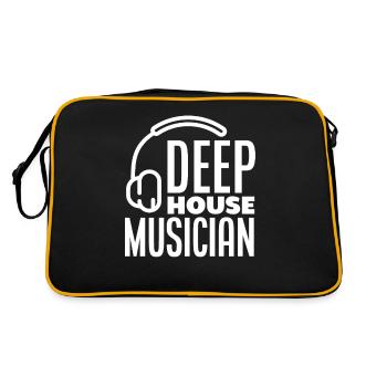 Amateur de techno musicien deep house - Sac Retro - noir/or - Dos