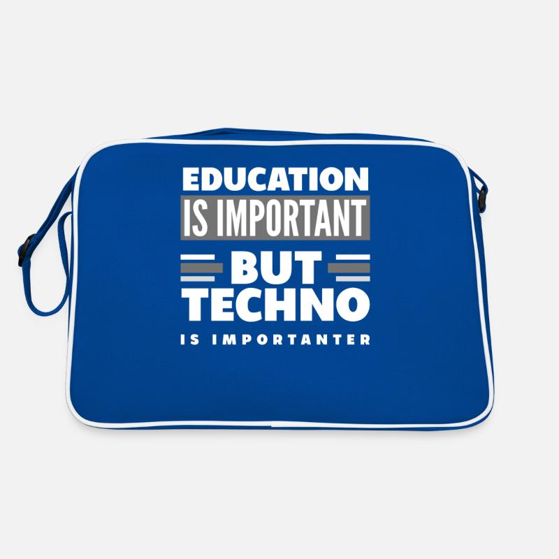 Techno Liebhaber Bildung Wichtiger Retro Tasche
