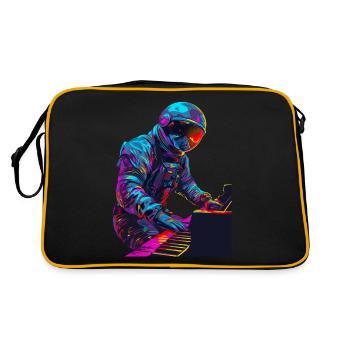 Piano astronaute - Sac Retro - noir/or - Dos
