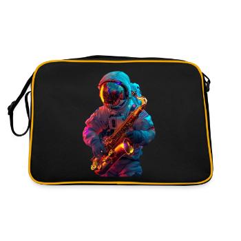 Saxophone astronaute - Sac Retro - noir/or - Dos