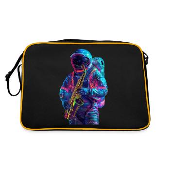 Saxophone astronaute - Sac Retro - noir/or - Dos