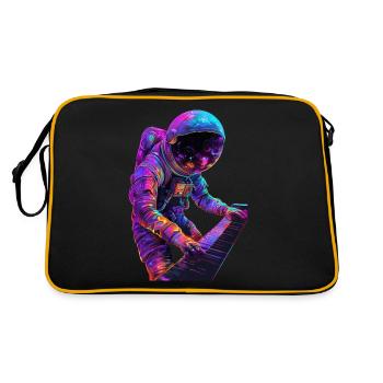Piano astronaute - Sac Retro - noir/or - Dos