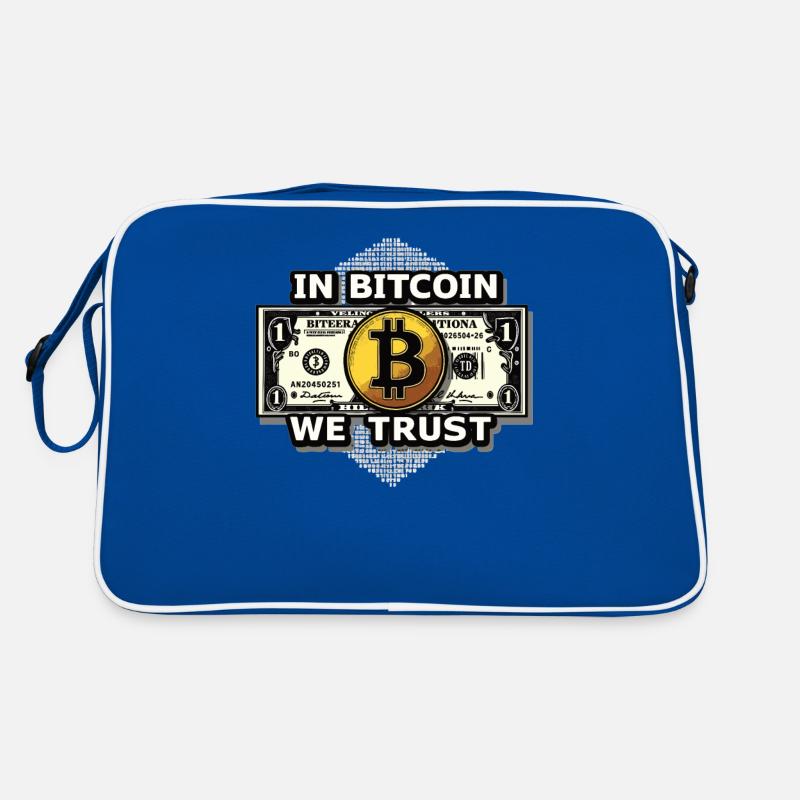 In Bitcoin We Trust Kryptowährung Btc Bitcoin Retro Tasche