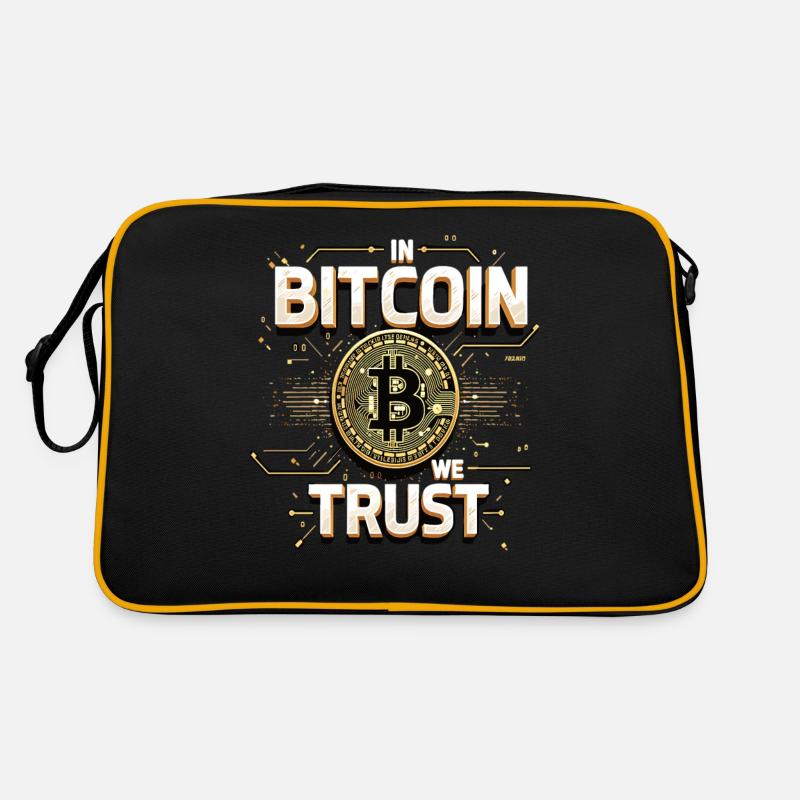 In Bitcoin We Trust Kryptowährung Btc Bitcoin Retro Tasche
