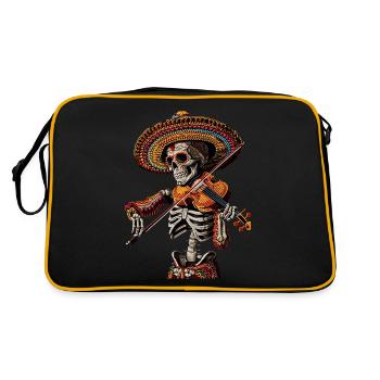 Squelette de violon mexicain - Sac Retro - noir/or - Dos