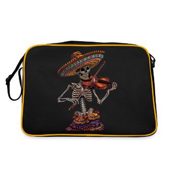 Squelette de violon mexicain - Sac Retro - noir/or - Dos