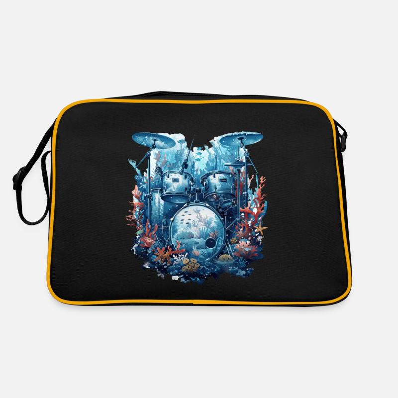 Fisch Trommeln Retro Tasche