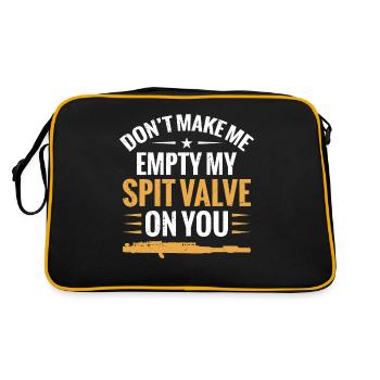 Piccolos Don't Make Me Empty My Spit Valve On You - Retro Bag - black/gold - Back