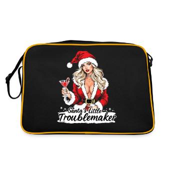 Chapeau de Noël Little Troublemaker du Père Noël - Sac Retro - noir/or - Dos
