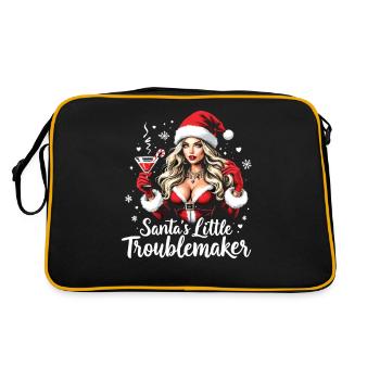 Santa's Little Troublemaker Christmas Hat - Retro Bag - black/gold - Back