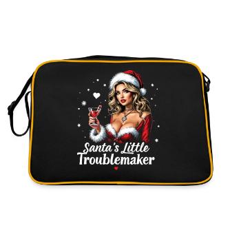 Santa's Little Troublemaker Christmas Hat - Retro Bag - black/gold - Back