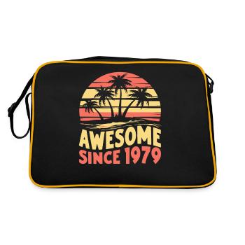 Awesome Since 1979 Birthday - Retro Bag - black/gold - Back