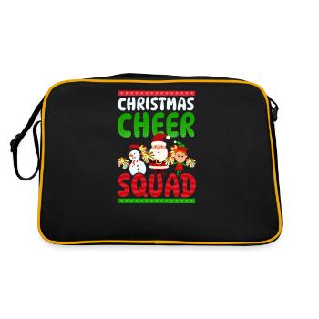 Christmas Cheerleader Christmas Cheer Squad - Retro Tasche - Schwarz/Gold - Hinten